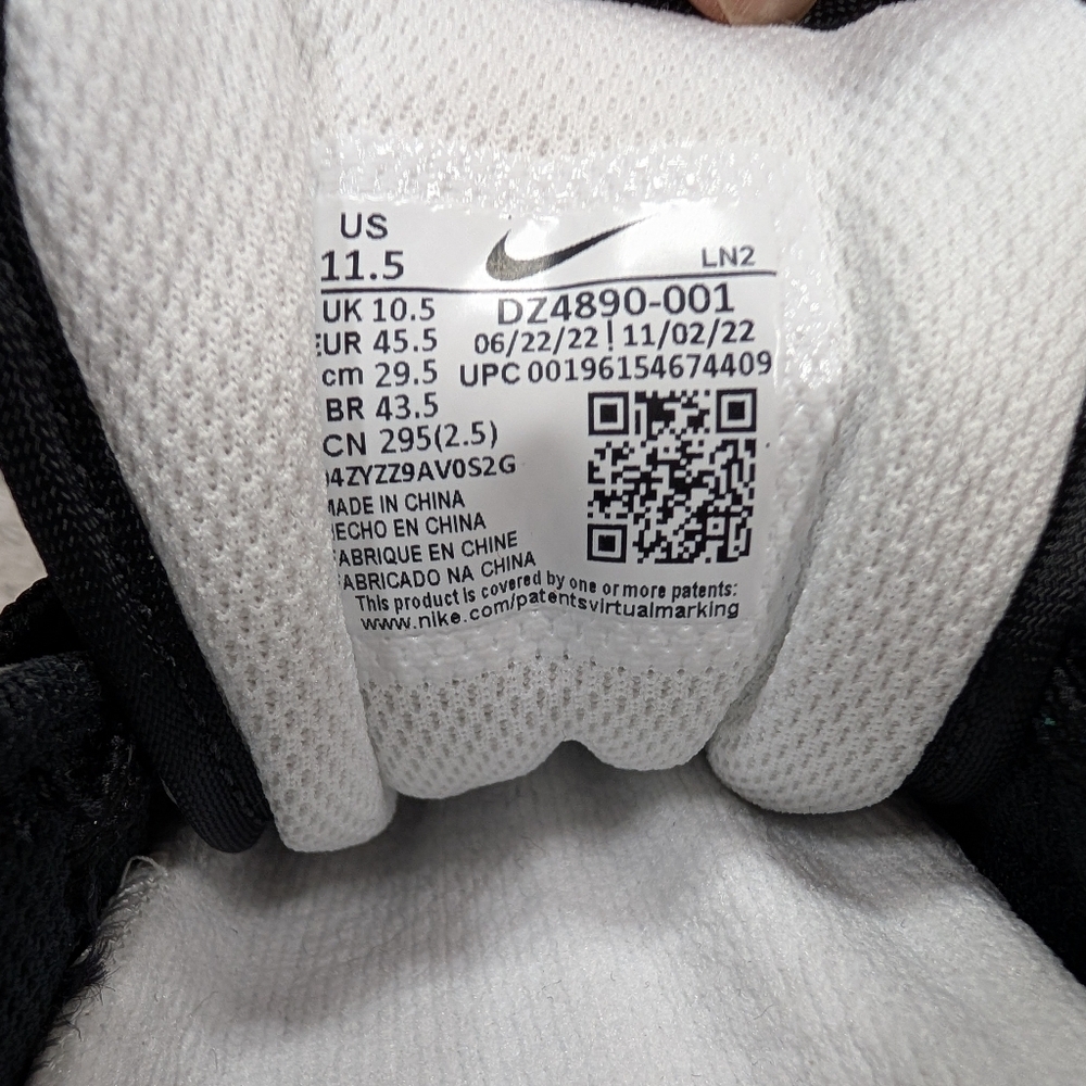 Nike Vapor Edge Dunk Football Cleats Panda Black Mens 11.5 DZ4890-001 New - Picture 8 of 9